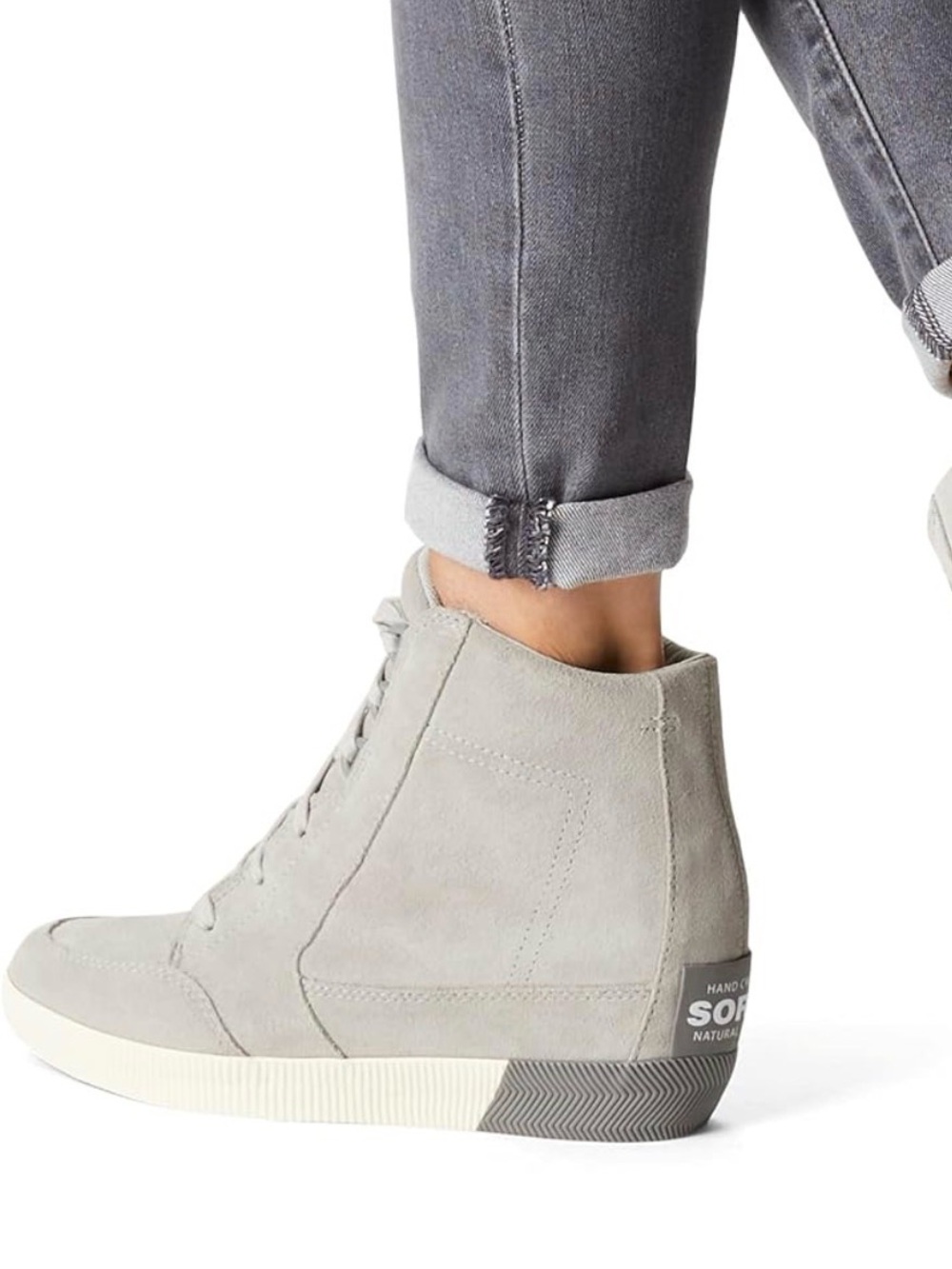 Sorel Out N About Wedge Suede Bootie Dove, Quarry Hi Top Sneaker Women's Size 8